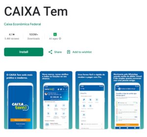 Aplicativo Caixa tem Play Store