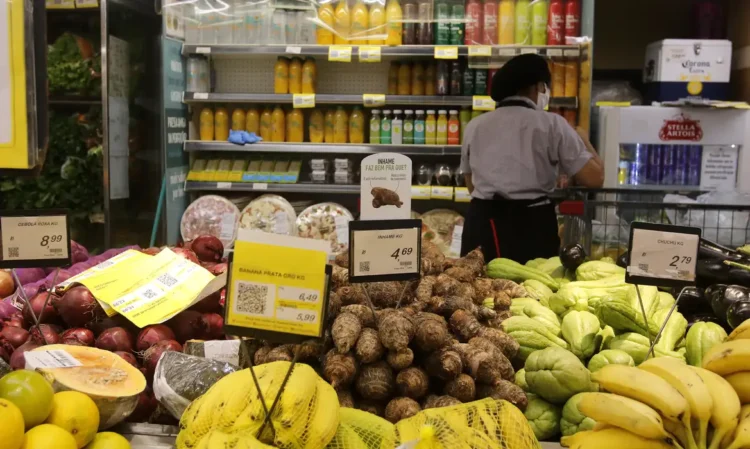 Imagem de alimentos no Super Mercado