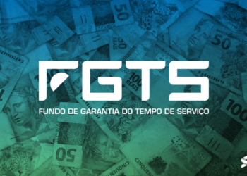 Imagem ilustrativa do Saque-aniversário do FGTS, com notas de reais de diversas denominações, representando o dinheiro disponível para os trabalhadores.