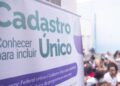 Imagem de um cartaz informando: Cadastro único