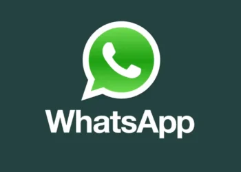 Logotipo do WhatsApp em fundo verde escuro