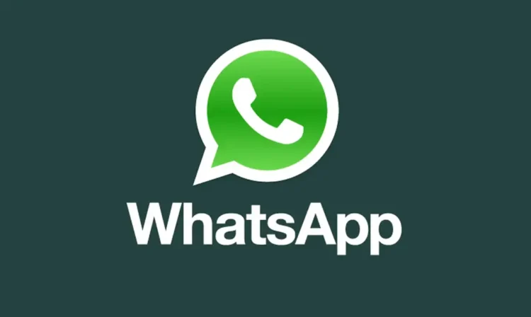 Logotipo do WhatsApp em fundo verde escuro