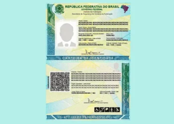 Modelo da nova Carteira de Identidade Nacional (CIN) emitida no Brasil.