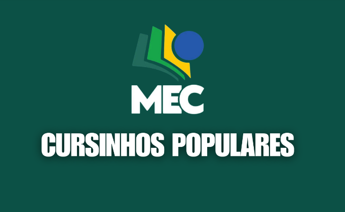 Logotipo do MEC com a inscrição "Cursinhos Populares" destacada.