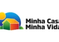 Logo do programa Minha Casa, Minha Vida, com as cores do programa e o nome destacado.