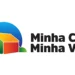 Logo do programa Minha Casa, Minha Vida, com as cores do programa e o nome destacado.