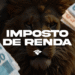Imagem do Imposto de Renda 2025 com notas de dinheiro e leão simbolizando a declaração