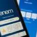 Tela do aplicativo ENEM mostrando a opção para login com o Login Único do gov.br