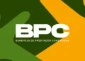 BPC - Benefício de Prestação Continuada com fundo verde e laranja destacando o logo do programa.