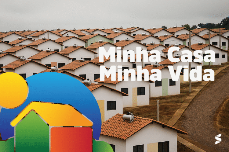 Imagem de casas do programa Minha Casa, Minha Vida, representando a nova fase do programa voltada para a classe média.