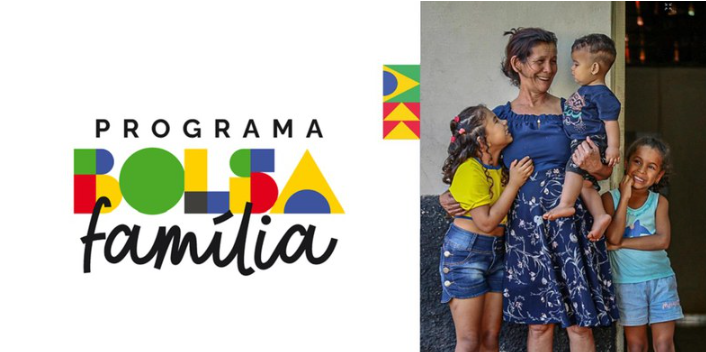 Imagem do programa Bolsa Família com uma família sorrindo, destacando o apoio do benefício e os motivos para a perda do programa em maio.