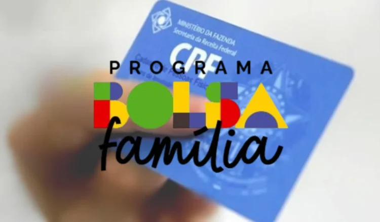 Cartão do Bolsa Família com o título 'Programa Bolsa Família' sobreposto