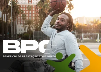 Beneficiário do BPC praticando esportes no dia a dia, com notificação do INSS para reavaliação de deficiência.