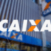 Logo da Caixa Econômica Federal com foco na identidade visual da empresa e do seu serviço de saque de FGTS.