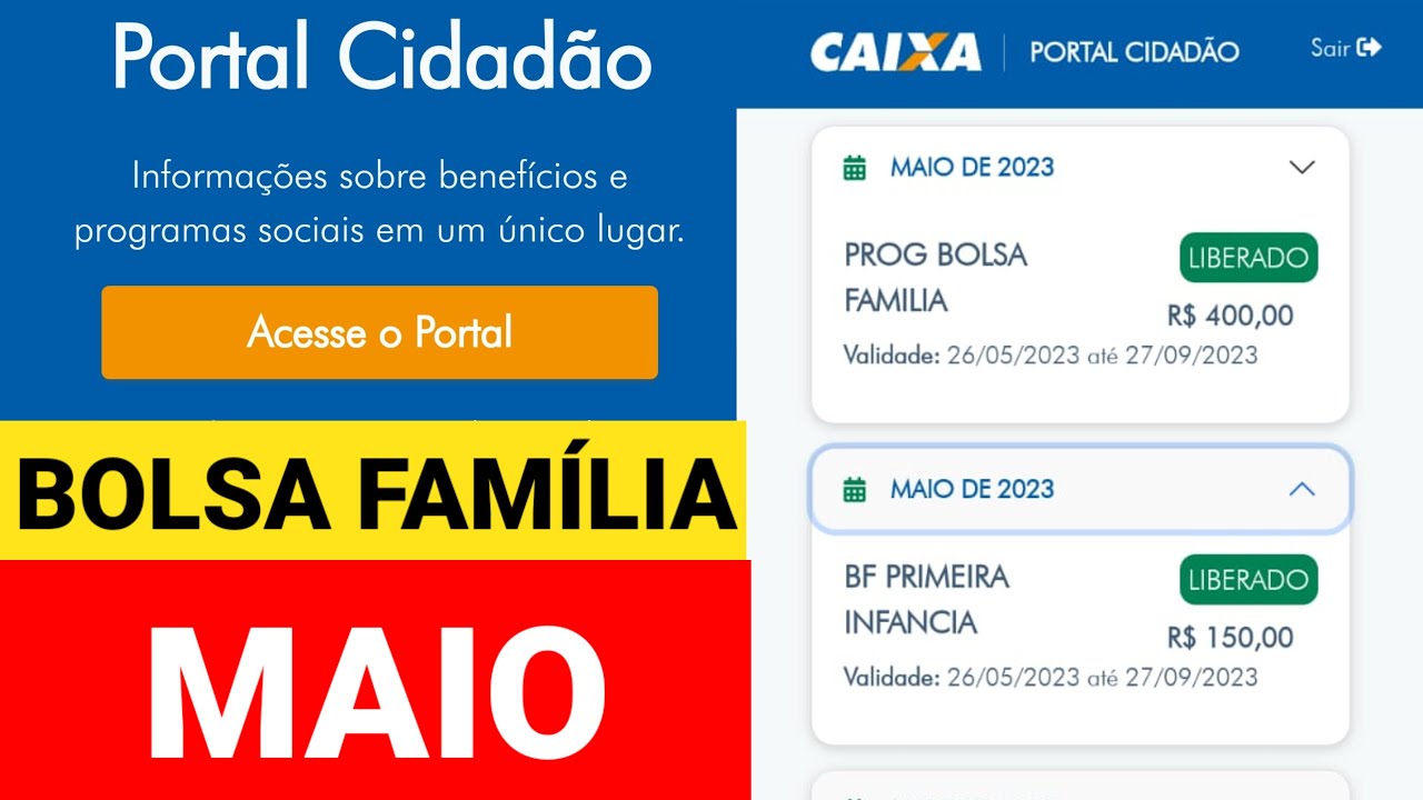 Tela de login do Portal Cidadão da Caixa para consulta de benefícios sociais