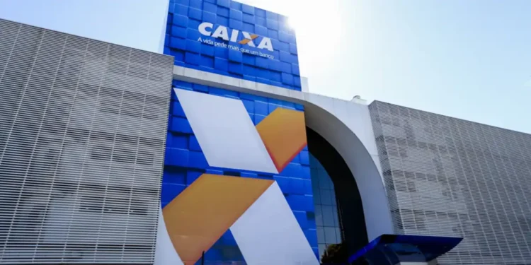 Imagem da fachada da Caixa Econômica Federal, destacando o novo lançamento de crédito imobiliário.
