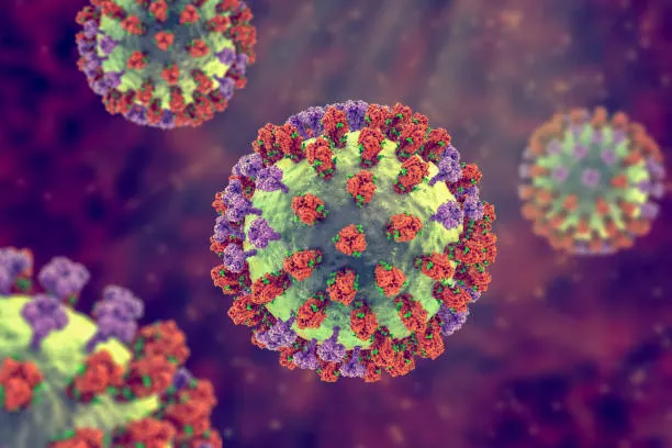  Ilustração do vírus influenza H1N1 e H3N2 em alta resolução