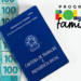 Nota de R$100 ao lado de uma carteira de trabalho, com o logo do programa Bolsa Família, abordando o corte de quase 1 milhão de famílias em julho.