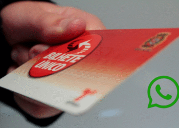 Imagem de Bilhete Único com ícone do WhatsApp, relacionado à recarga do bilhete via WhatsApp em SP.