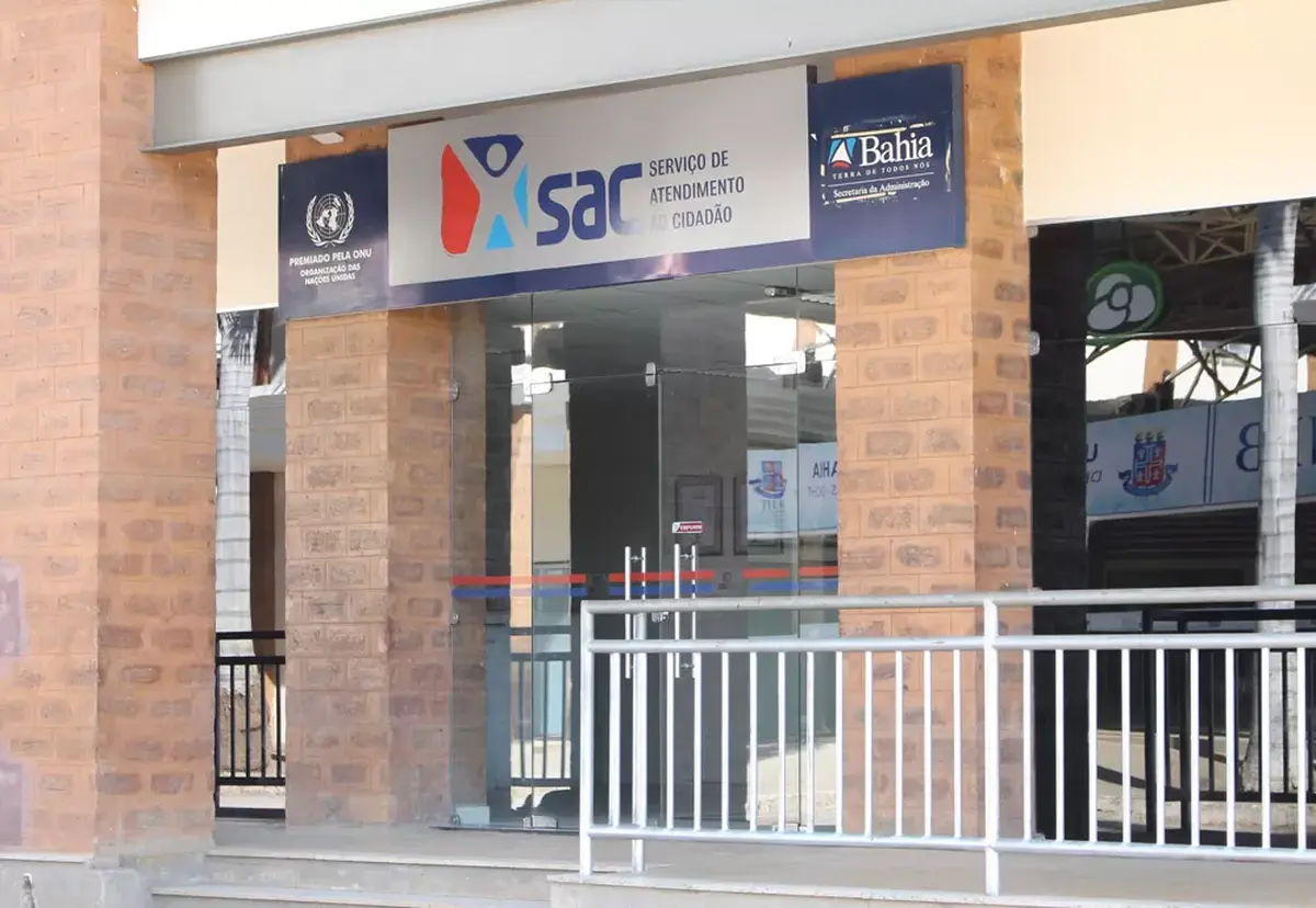 Entrada do Serviço de Atendimento ao Cidadão (SAC) no interior da Bahia