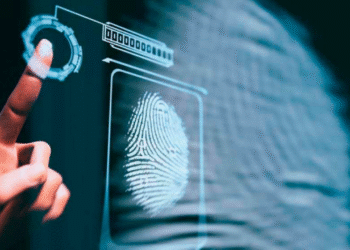 Imagem de biometria digital representando o processo de identificação para o Bolsa Família 2025.