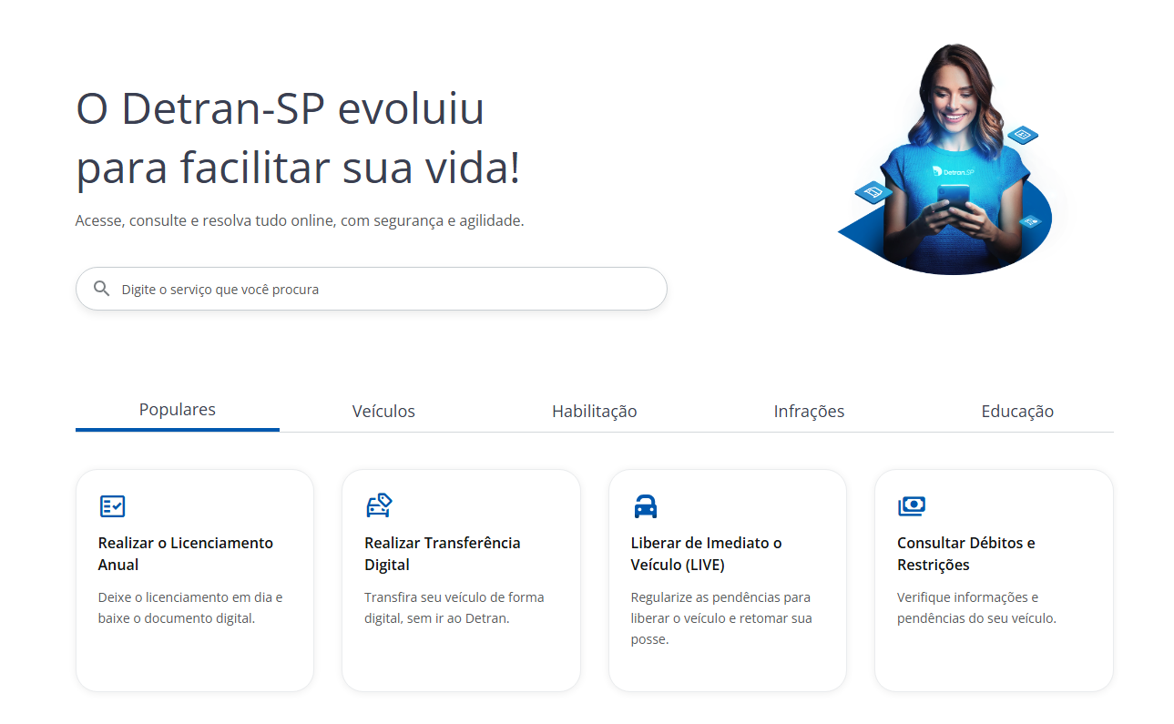 Transferência de veículo digital Detran SP