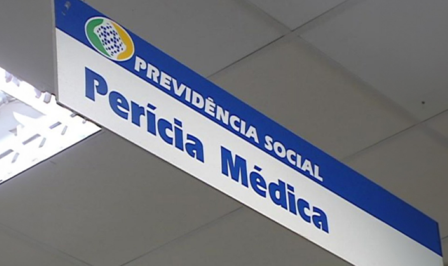 Placa indicando Perícia Médica da Previdência Social