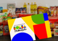 Cartão do Bolsa Família com produtos essenciais