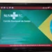 Cartão do SUS digital com logo e bandeira do Brasil no fundo, destacando o novo sistema pelo CPF.