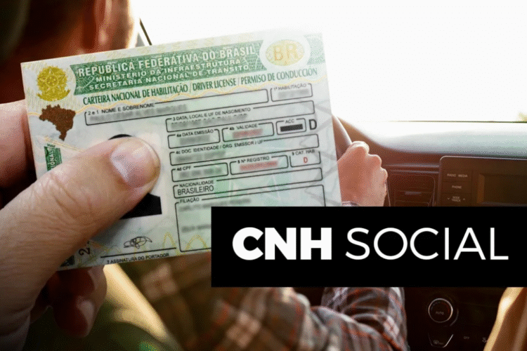 Governo anuncia 477 novos contemplados no CNH Social com carteira de motorista sendo exibida dentro de um carro