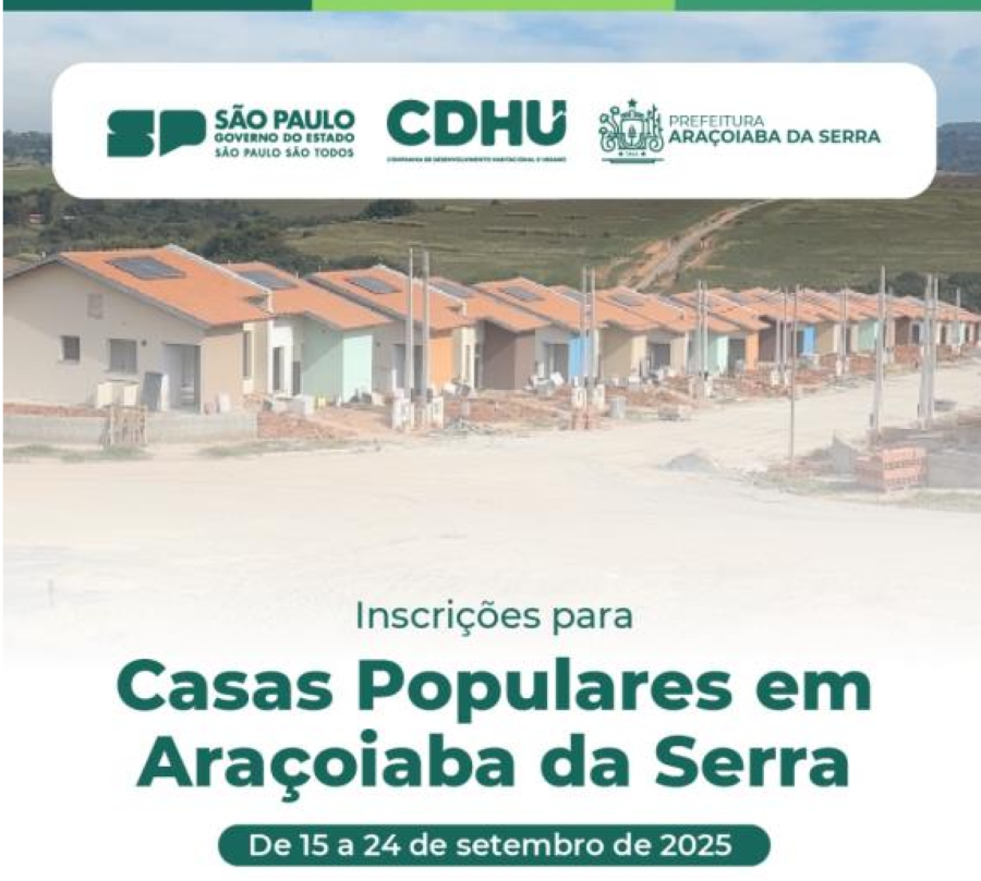 Inscrições para Casas populares em Araçoiaba da Serra SP