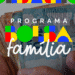 Imagem ilustrativa sobre o Programa Bolsa Família, mostrando uma mão segurando cédulas de dinheiro, com a logomarca do programa ao fundo.