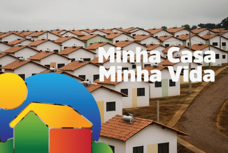 Conjunto habitacional do programa Minha Casa Minha Vida com casas geminadas de telhado laranja e caixas d'água, beneficiando faixas de renda baixa com limite de imóvel ampliado pelo governo.