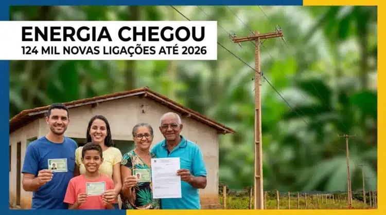 Luz para Todos 2026: Como funciona o programa que está levando energia a milhares de famílias no Brasil 1 Família comemorando nova ligação de energia rural em 2026.